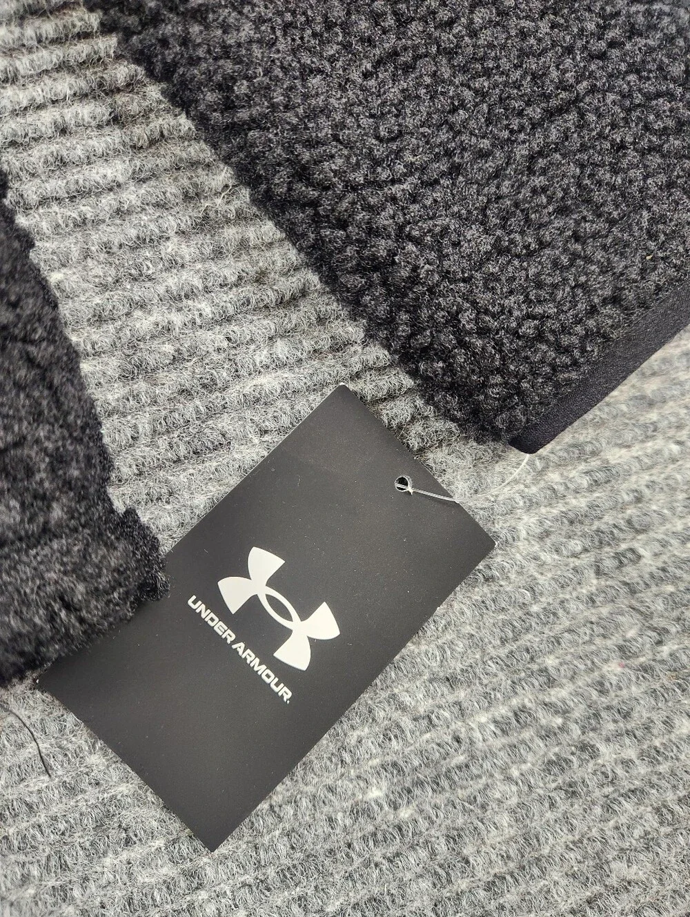 Under Armour Kids Sherpa Quarter-Snap Pullover Sz:6 NWT Black Teddy Pockets